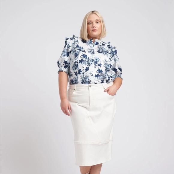 ERDEM Tops - Universal Standard x Erdem Kalina Ruffle Shirt Plus